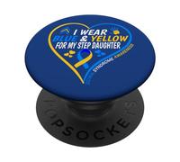 I Wear Blue And Yellow For My Step Daughter - Down Syndrome PopSockets PopGrip Adesivo