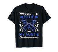 I Wear Blue for My Auntie Nastri per la consapevolezza del Cancro al Colon Maglietta