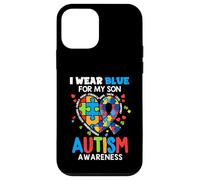 I wear Blue For My Son Autism Awareness Mom Dad Parents Custodia per iPhone 12 mini