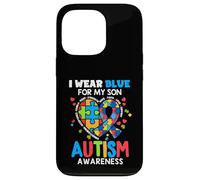 I wear Blue For My Son Autism Awareness Mom Dad Parents Custodia per iPhone 13 Pro