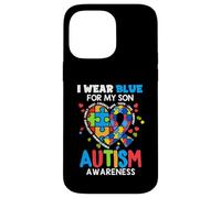 I wear Blue For My Son Autism Awareness Mom Dad Parents Custodia per iPhone 14 Pro Max