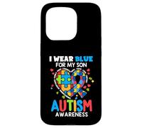 I wear Blue For My Son Autism Awareness Mom Dad Parents Custodia per iPhone 15 Pro