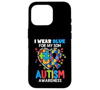 I wear Blue For My Son Autism Awareness Mom Dad Parents Custodia per iPhone 16 Pro