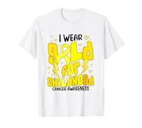 I Wear Gold for Childhood Cancer Awareness - Nastro d'oro Maglietta