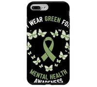 I Wear Green For Mental Health Awareness Butterfly Heart Custodia per iPhone 7 Plus/8 Plus