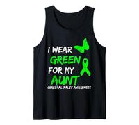 I Wear Green for My Aunt Cerebral Palsy Ribbon Canotta