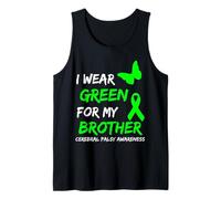 I Wear Green for My Brother Cerebral Palsy Ribbon Canotta