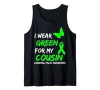 I Wear Green for My Cousin Cerebral Palsy Ribbon Canotta
