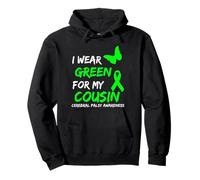 I Wear Green for My Cousin Cerebral Palsy Ribbon Felpa con Cappuccio