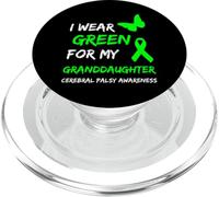 I Wear Green For My Granddaughter Cerebral Palsy Ribbon PopSockets PopGrip per MagSafe