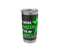I Wear Green For My Uncle Cerebral Palsy Ribbon Bicchiere termico in acciaio inox doppia parete