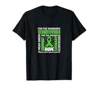 I Wear Green For The Survivors Empowering Quote Artwork Maglietta