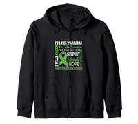 I Wear Green For The Survivors Uplifting Positive Vibes Felpa con Cappuccio