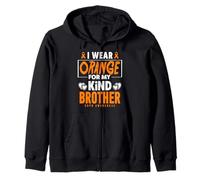 I Wear Orange for My Brother BPCO Warrior COPD Consapevolezza Felpa con Cappuccio