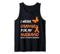 I Wear Orange for My Husband Multiple Sclerosis Ribbon Canotta