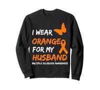 I Wear Orange for My Husband Multiple Sclerosis Ribbon Felpa