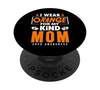 I Wear Orange For My Mom BPCO Warrior COPD Consapevolezza PopSockets PopGrip Adesivo