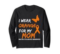 I Wear Orange for My Mom Multiple Sclerosis Ribbon Maglia a Manica
