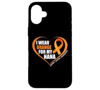 I Wear Orange For My Nana Kidney Cancer Awareness Month 2026 Custodia per iPhone 16 Plus