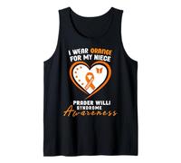 I Wear Orange for My Niece Prader Willi Syndrome Awareness Canotta