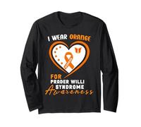 I Wear Orange for Prader-Willi Syndrome Awareness Maglia a Manica