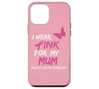 I Wear Pink for my Mum Ribbon Breast Cancer Awareness Custodia per iPhone 12 mini
