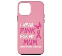 I Wear Pink for my Mum Ribbon Breast Cancer Awareness Custodia per iPhone 12 mini