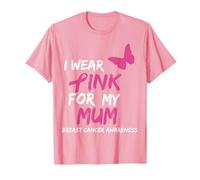 I Wear Pink for My Mum Ribbon Breast Cancer Awareness Maglietta