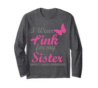 I Wear Pink for My Sister Breast Cancer Awareness Maglia a Manica