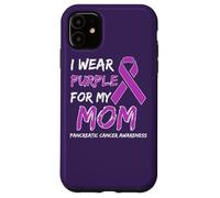 I Wear Purple for my Mom Ribbon Pancreatic Cancer Custodia per iPhone 11