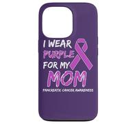 I Wear Purple for my Mom Ribbon Pancreatic Cancer Custodia per iPhone 13 Pro