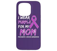 I Wear Purple for my Mom Ribbon Pancreatic Cancer Custodia per iPhone 15 Pro