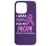 I Wear Purple for my Mom Ribbon Pancreatic Cancer Custodia per iPhone 15 Pro Max