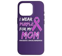I Wear Purple for my Mom Ribbon Pancreatic Cancer Custodia per iPhone 16 Pro