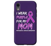 I Wear Purple for my Mom Ribbon Pancreatic Cancer Custodia per iPhone XR