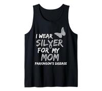 I Wear Silver for My Mom Parkinson's Disease Awareness Canotta