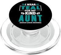 I Wear Teal For My Aunt - Maglietta per la consapevolezza del cancro ovarico PopSockets PopGrip per MagSafe