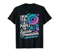 I Wear Teal & Purple - Sensibilizzazione alla prevenzione del suicidio Maglietta