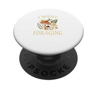 I Went Foraging Retro Hippie Mushroom Nature Design PopSockets PopGrip Adesivo