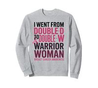 I Went from Double D to Double W Warrior Woman Breast Cancer Felpa