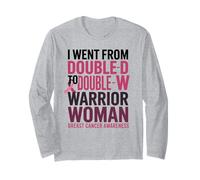 I Went from Double D to Double W Warrior Woman Breast Cancer Maglia a Manica