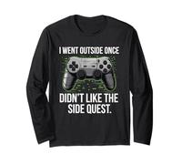 I Went Outside Once Gaming Apparel Video Game Gamer Boys Maglia a Manica