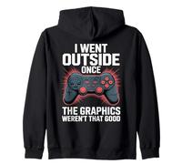I Went Outside Once The Graphics Weren't That Good Gamer Boy Felpa con Cappuccio