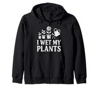 I Wet My Plants - Citazione umoristica divertente per il giardinaggio Felpa con Cappuccio