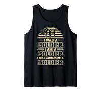 I Will Always Be A Soldier Vintage Uomini Veterani Patriottica US Canotta