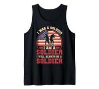 I Will Always Be A Soldier Vintage Uomini Veterani Patriottica US Canotta