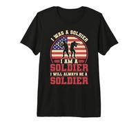 I Will Always Be A Soldier Vintage Uomini Veterani Patriottica US Maglietta Premium
