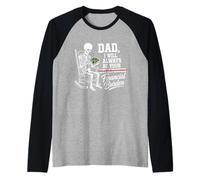 I Will Always Be Your Financial Burden Dad Skeleton Maglia con Maniche Raglan