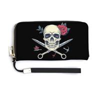 I Will Cut You Skull Barber - Portafoglio da donna in pelle, con scomparto per carte di credito, Stile:, 20.0*10.5cm