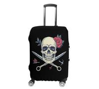 I Will Cut You Skull Barber Travel Luggage Cover Lavabile Anti-Graffio Bagaglio Valigia Protector, Stile:, S